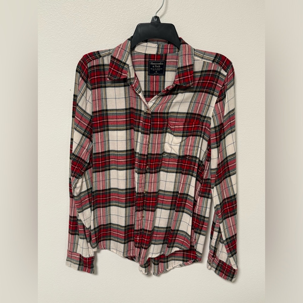 Abercrombie & Fitch Red Plaid Button Down Shirt